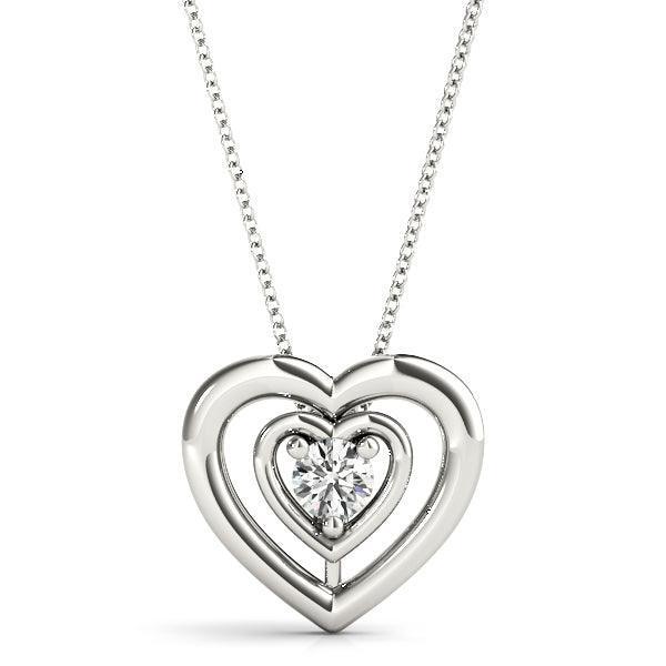 Amore Silver Pendant 1/2Ctw