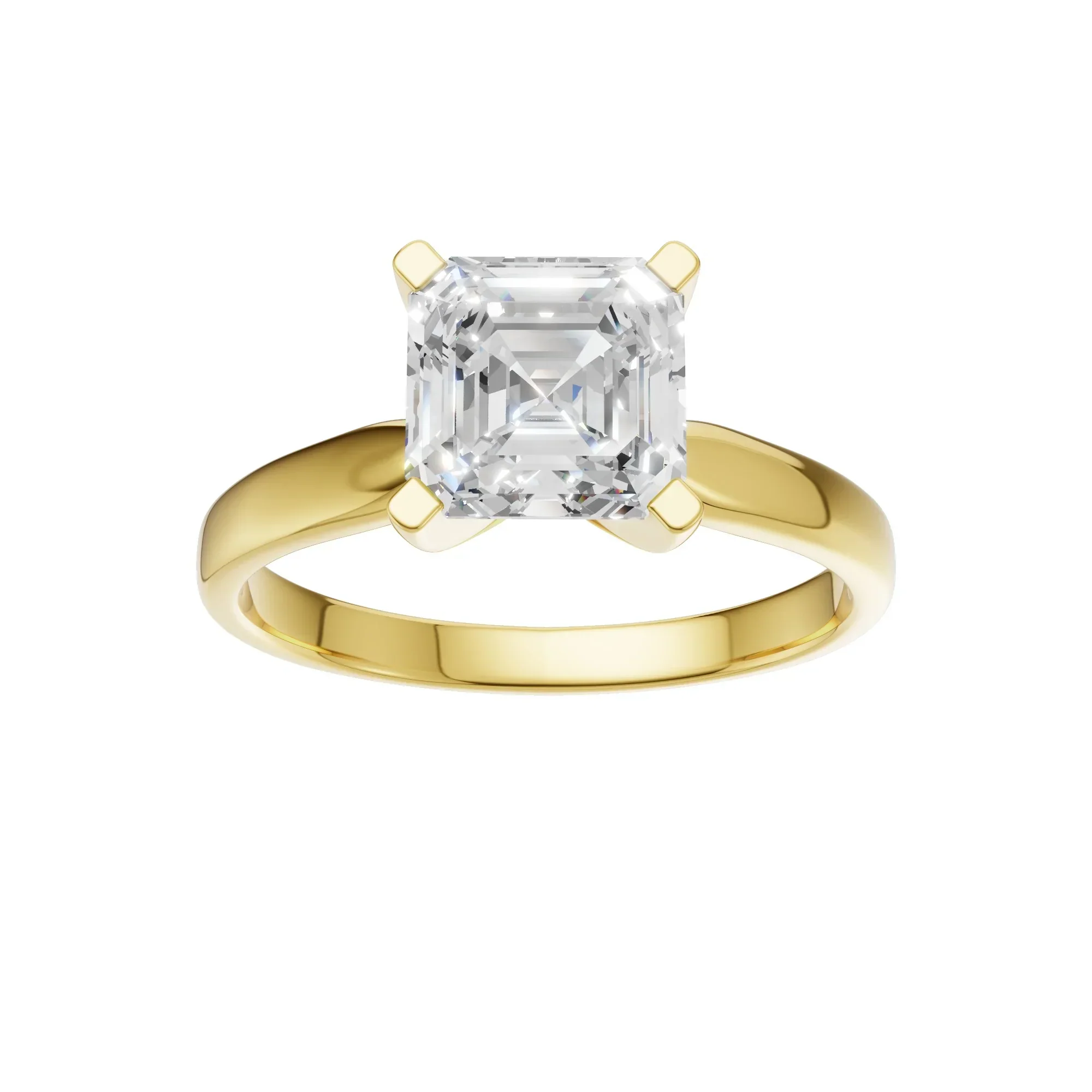 Asscher Cut Solitaire Ring 4.0Ct Certified - Image 2