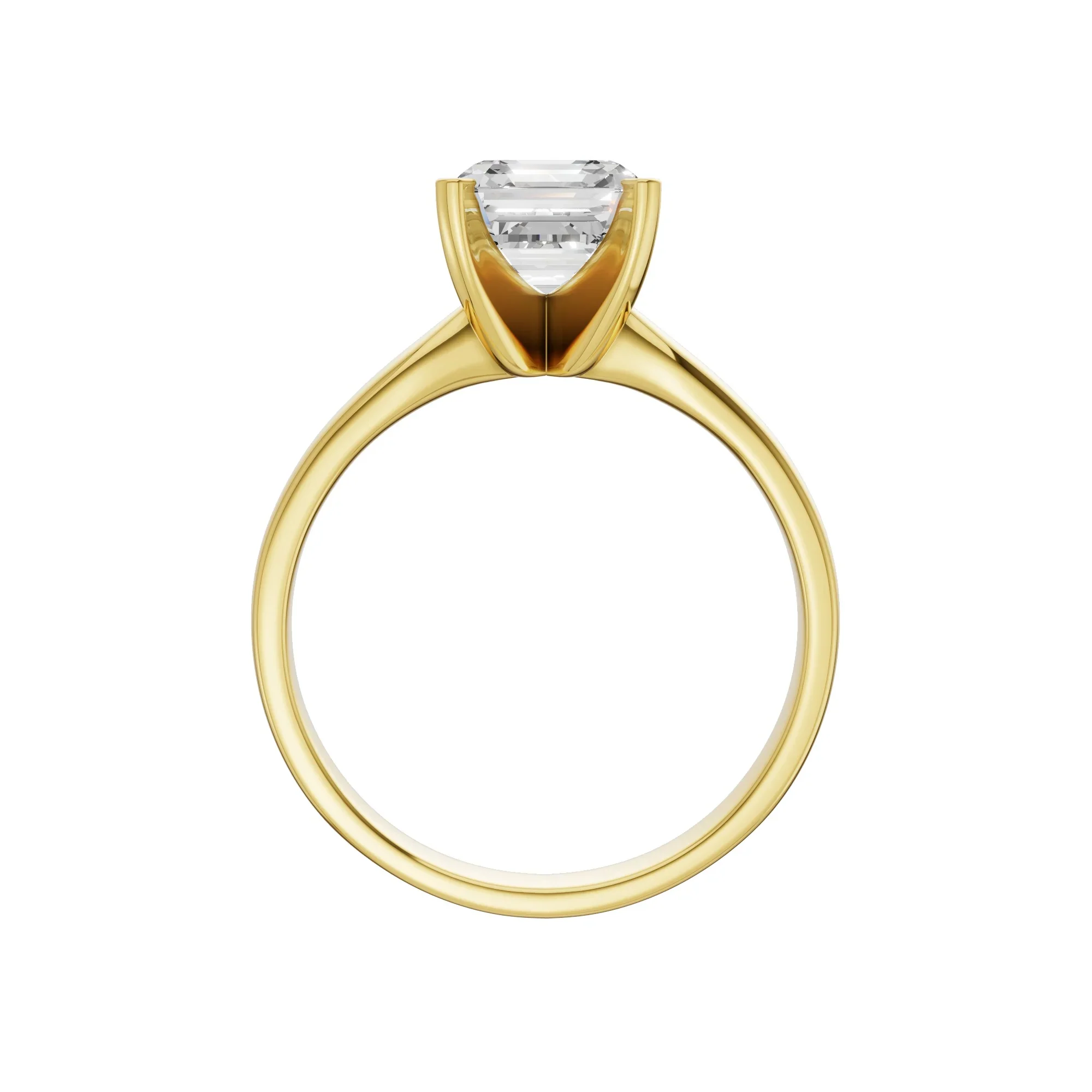Asscher Cut Solitaire Ring 4.0Ct Certified - Image 3