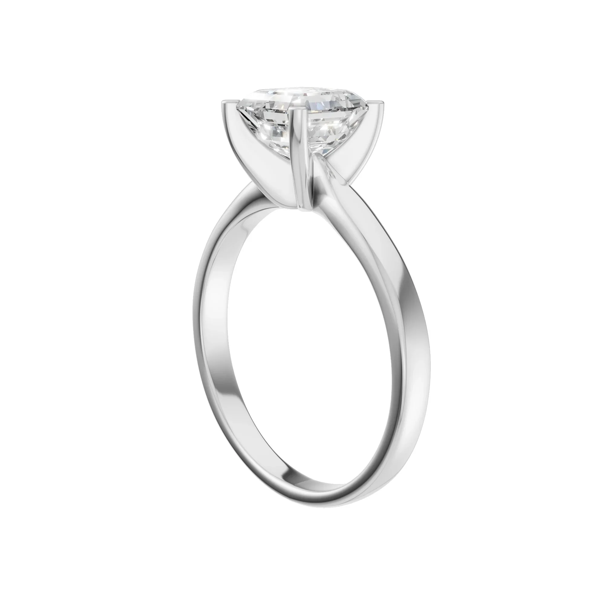 Asscher Cut Solitaire Ring 4.0Ct Certified - Image 4