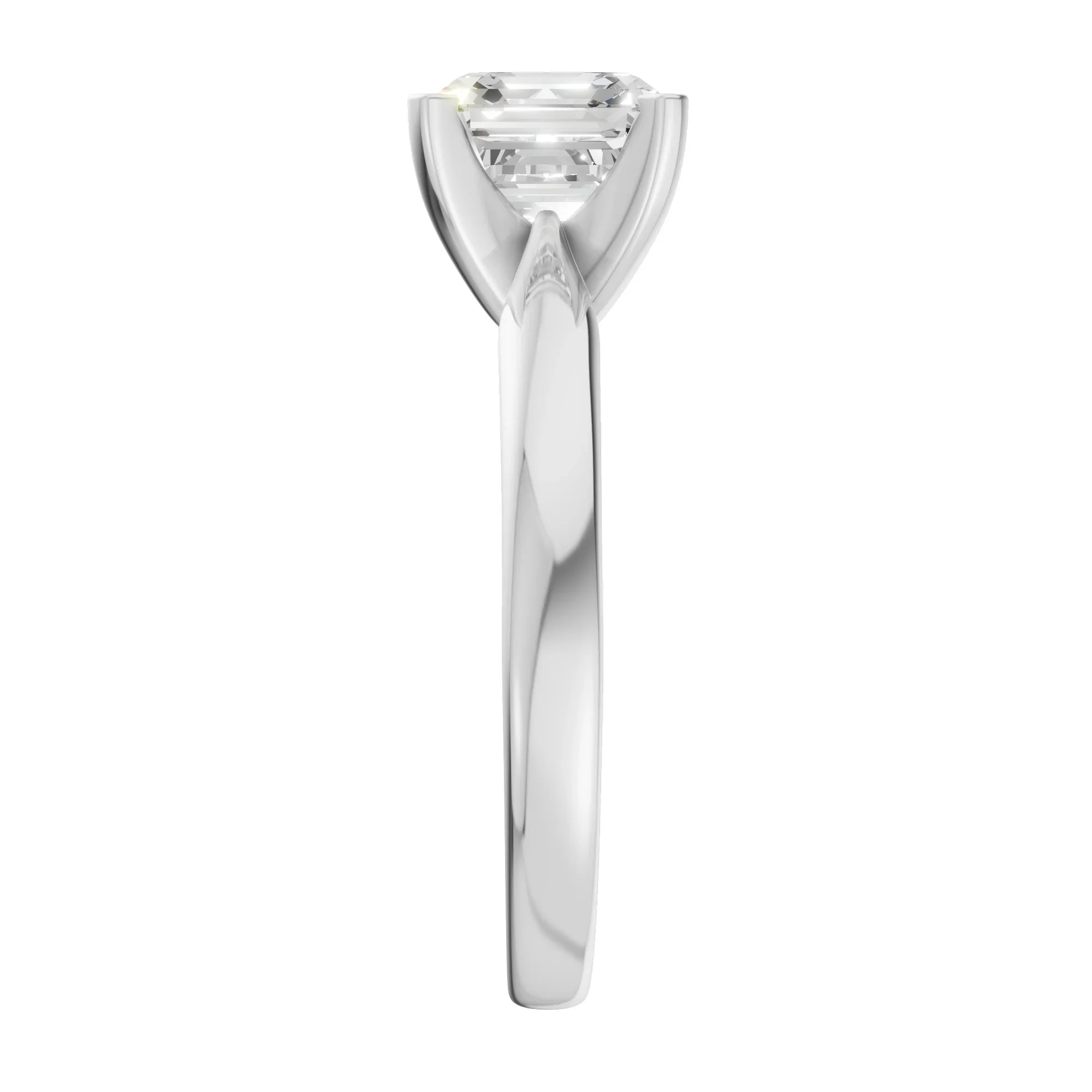Asscher Cut Solitaire Ring 4.0Ct Certified - Image 6