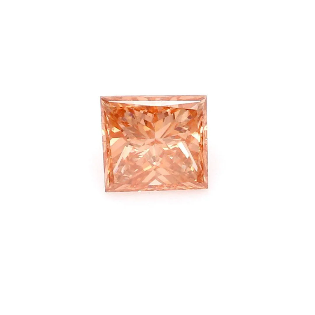 0.92Ct Intense Orange VS2 IGI Certified Princess Lab Grown Diamond