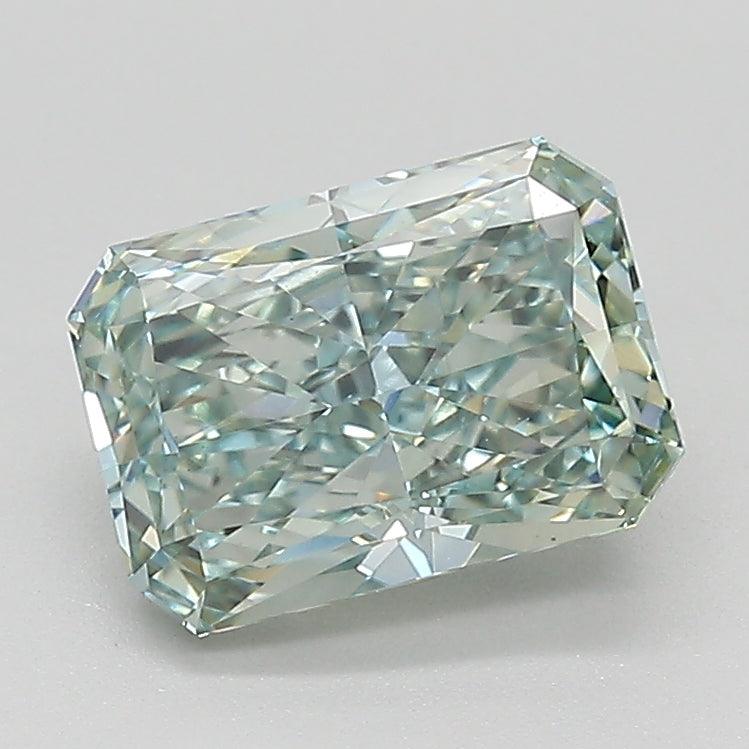1.72Ct Intense Green VS1 IGI Certified Radiant Lab Grown Diamond