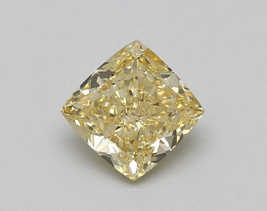1.06Ct Intense Yellow VS2 IGI Certified Cushion Lab Grown Diamond