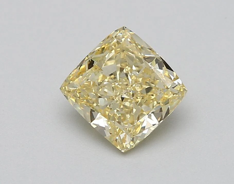 1.08Ct Fancy Yellow VS2 IGI Certified Cushion Lab Grown Diamond