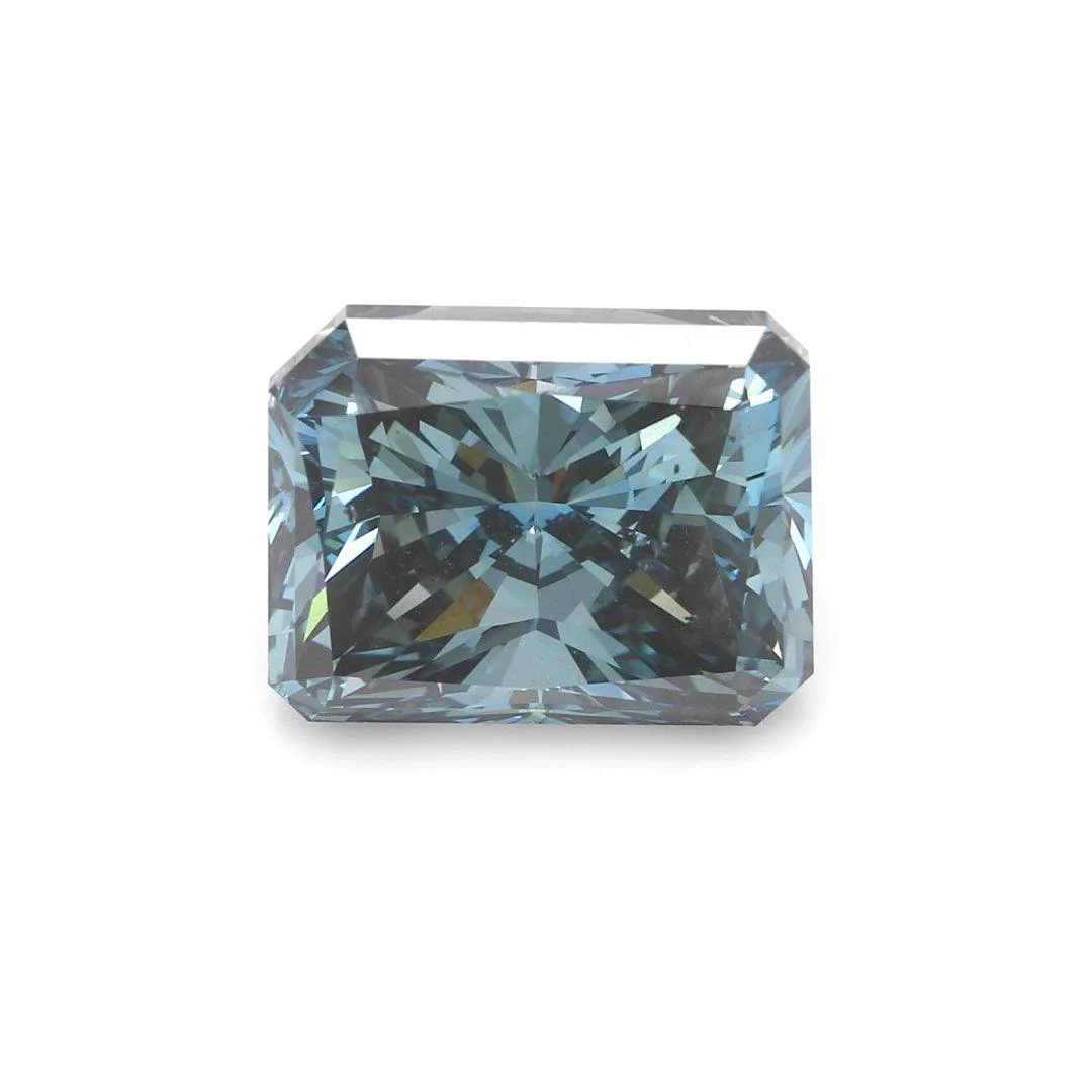 10.08Ct Dark Blue SI1 IGI Certified Radiant Lab Grown Diamond