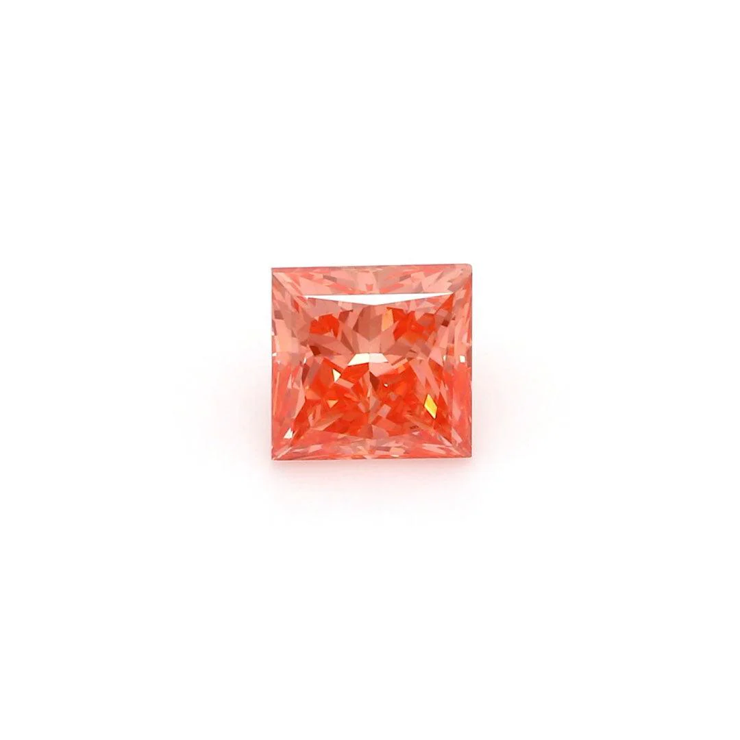 1Ct Vivid Pink SI1 IGI Certified Princess Lab Grown Diamond