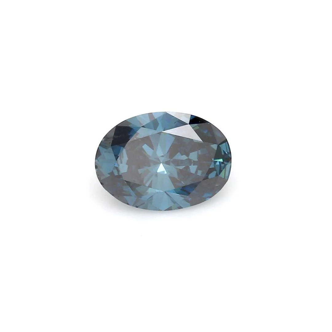 1.13Ct Dark Blue VVS2 IGI Certified Oval Lab Grown Diamond
