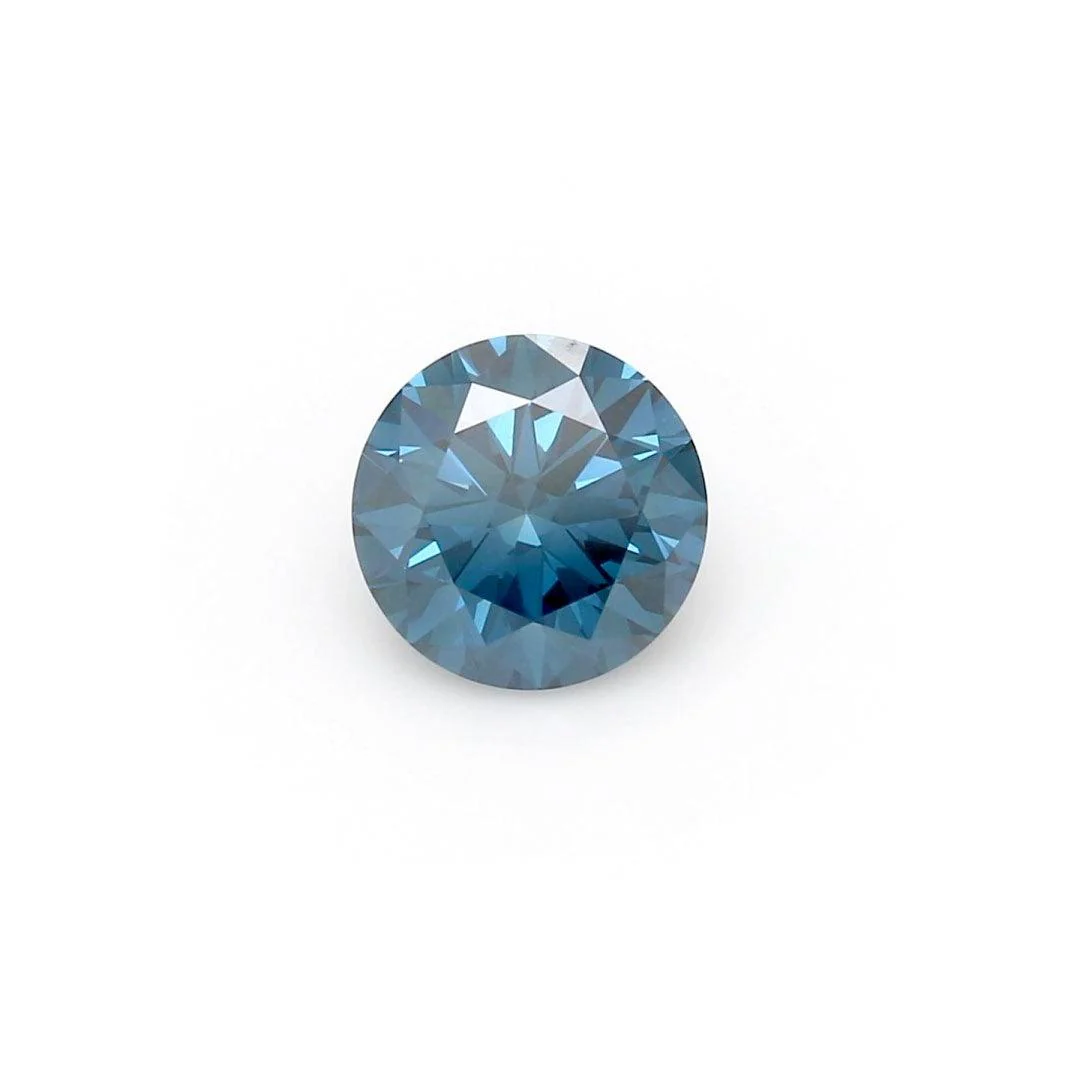 1.1Ct Dark Blue VS1 IGI Certified Round Lab Grown Diamond