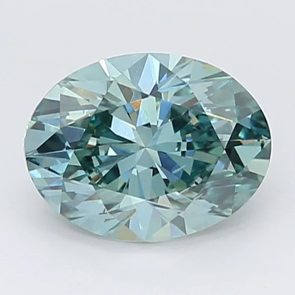 1.27Ct Deep Green SI1 IGI Certified Oval Lab Grown Diamond