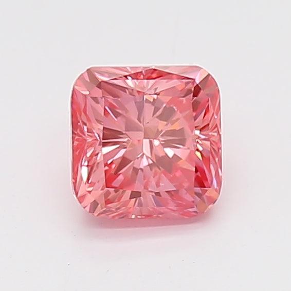 0.77Ct Vivid Pink SI1 IGI Certified Cushion Lab Grown Diamond