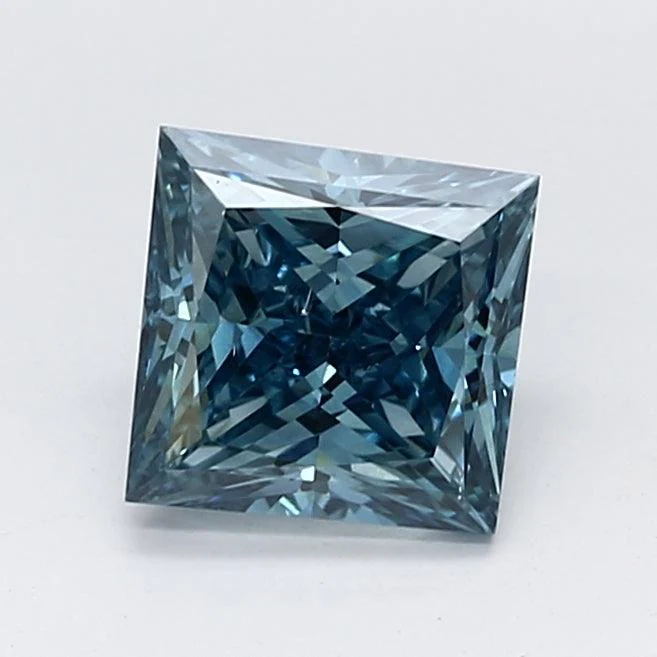 1.31Ct Intense Blue SI1 IGI Certified Princess Lab Grown Diamond