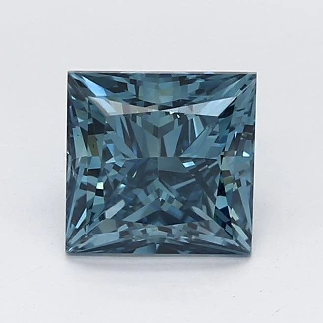 1.55Ct Deep Blue SI2 IGI Certified Princess Lab Grown Diamond