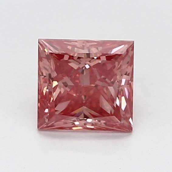 0.8Ct Vivid Pink VS1 IGI Certified Princess Lab Grown Diamond
