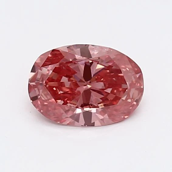 0.51Ct Vivid Pink SI1 IGI Certified Oval Lab Grown Diamond
