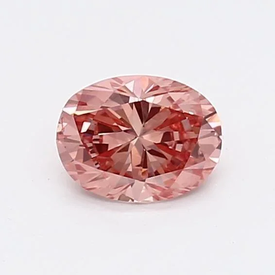 0.49Ct Vivid Pink SI1 IGI Certified Oval Lab Grown Diamond