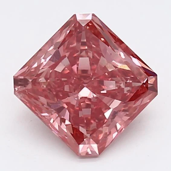 1.35Ct Vivid Pink SI1 IGI Certified Radiant Lab Grown Diamond