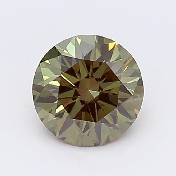 0.94Ct Dark Green VS1 IGI Certified Round Lab Grown Diamond