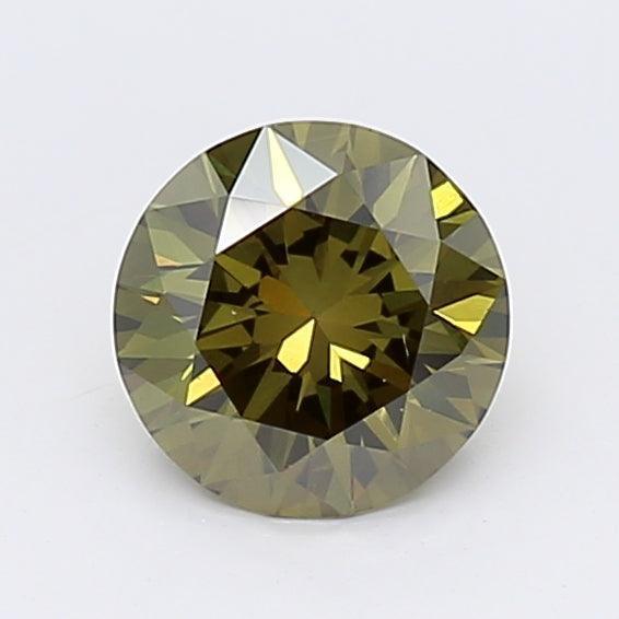 0.96Ct Dark Green VS2 IGI Certified Round Lab Grown Diamond