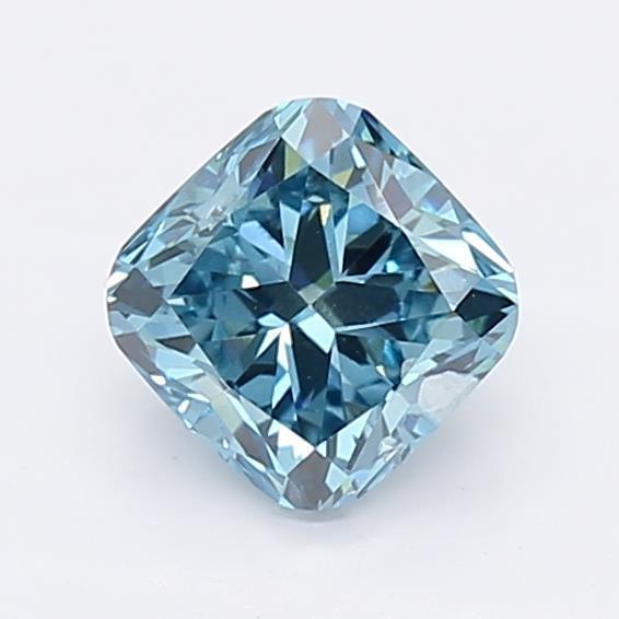 1.09Ct Intense Blue I1 IGI Certified Cushion Lab Grown Diamond