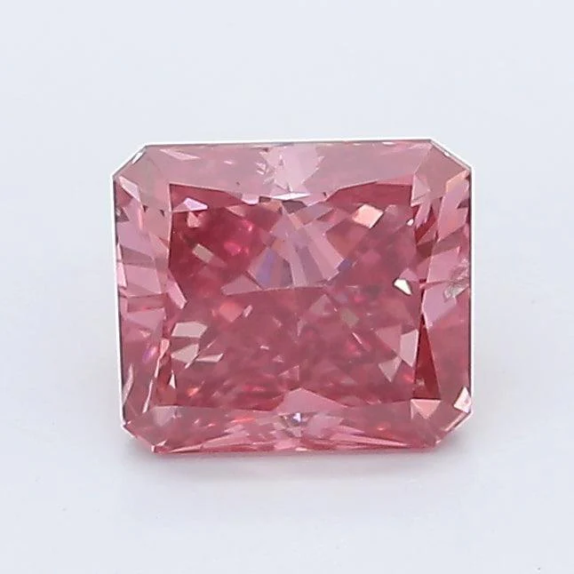 1.01Ct Vivid Pink SI1 IGI Certified Radiant Lab Grown Diamond
