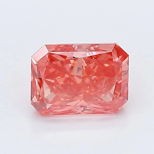 0.85Ct Vivid Pink SI1 IGI Certified Radiant Lab Grown Diamond