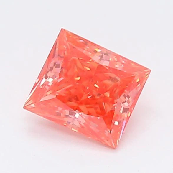 0.94Ct Vivid Pink SI1 IGI Certified Princess Lab Grown Diamond