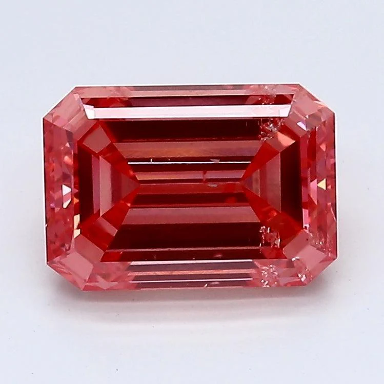 1.78Ct Vivid Pink SI2 IGI Certified Emerald Lab Grown Diamond