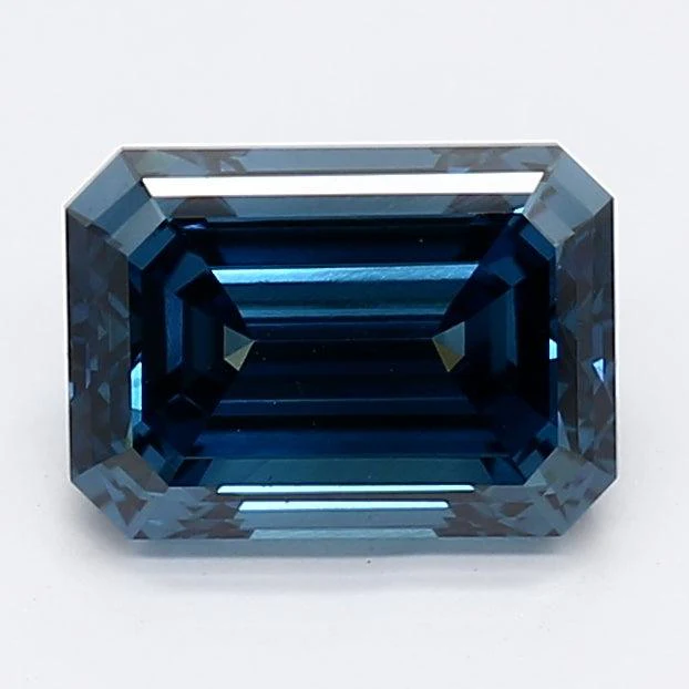1.87Ct Dark Blue VS1 IGI Certified Emerald Lab Grown Diamond