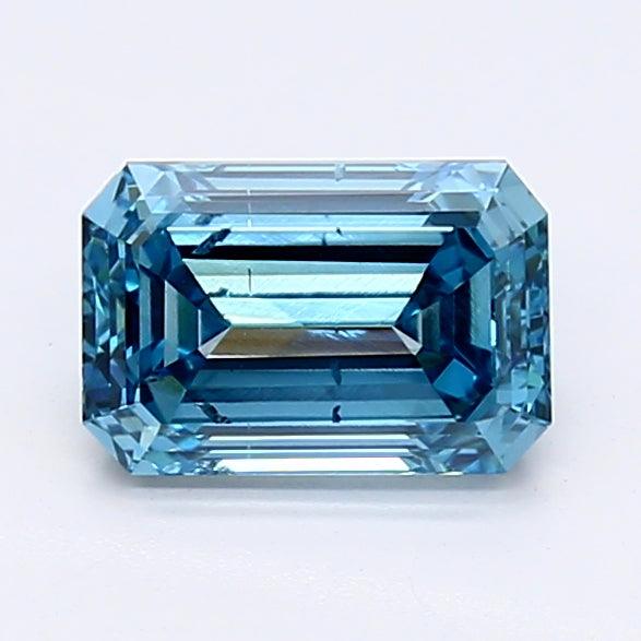 1.09Ct Fancy Blue SI1 IGI Certified Emerald Lab Grown Diamond