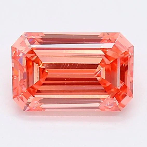 1.23Ct Intense Pink SI2 IGI Certified Emerald Lab Grown Diamond