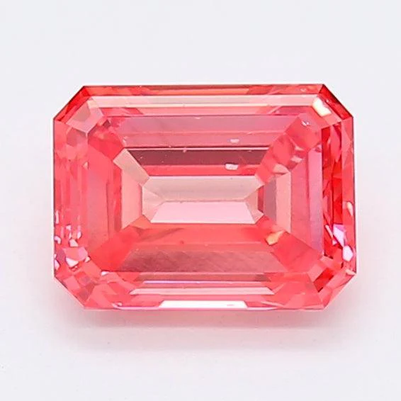 1.22Ct Vivid Pink SI1 IGI Certified Emerald Lab Grown Diamond
