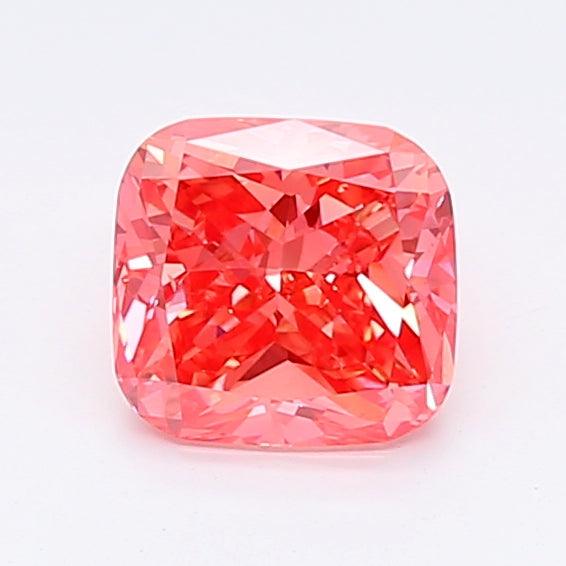 1.02Ct Vivid Pink SI1 IGI Certified Cushion Lab Grown Diamond