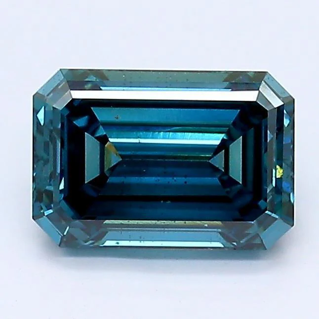 1.3Ct Deep Blue SI2 IGI Certified Emerald Lab Grown Diamond