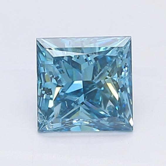 0.53Ct Dark Blue VS2 IGI Certified Princess Lab Grown Diamond