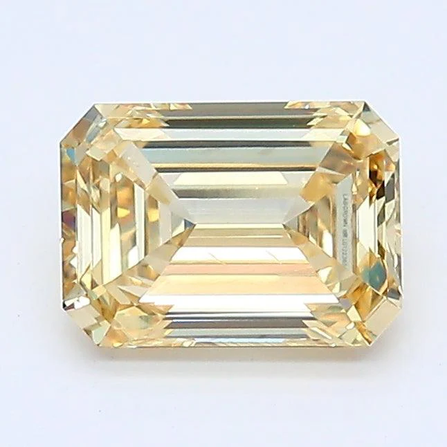 1.03Ct Fancy Yellow VS2 IGI Certified Emerald Lab Grown Diamond
