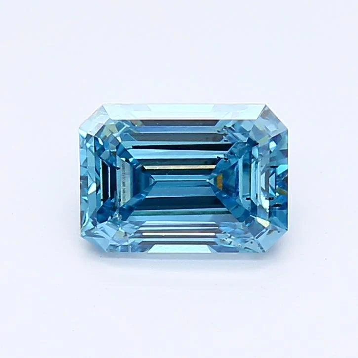 1.03Ct Vivid Blue SI2 IGI Certified Emerald Lab Grown Diamond