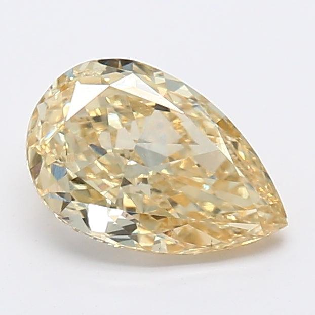 1.17Ct Fancy Yellow SI1 IGI Certified Pear Lab Grown Diamond