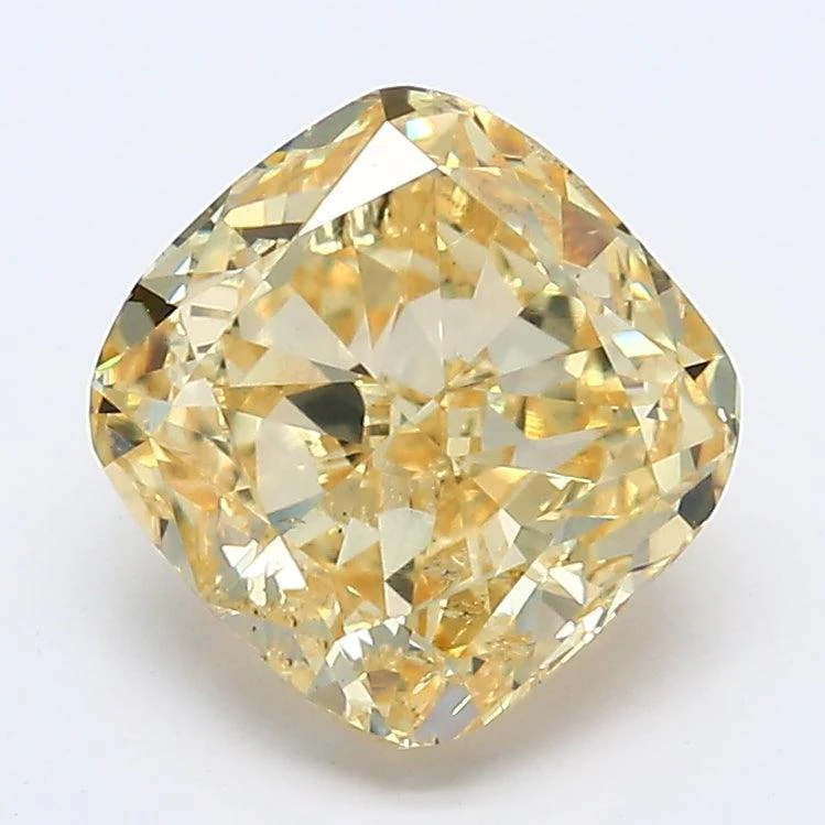2.12Ct Deep Yellow SI1 IGI Certified Cushion Lab Grown Diamond