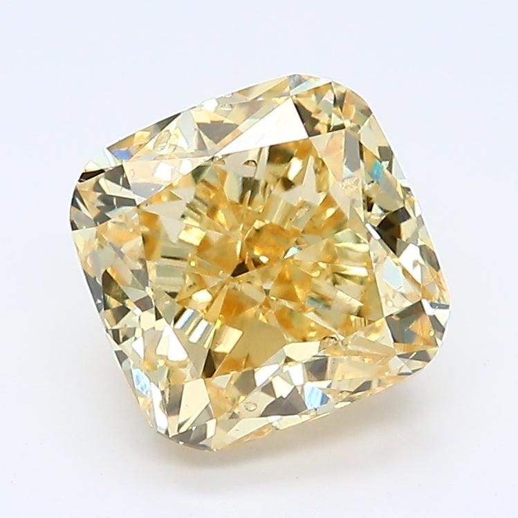 2.03Ct Fancy Yellow SI1 IGI Certified Radiant Lab Grown Diamond