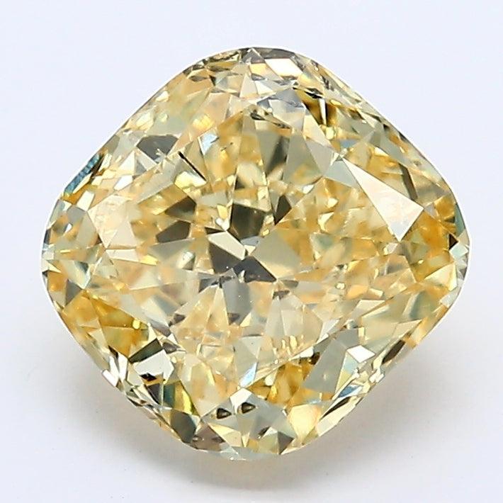 2.02Ct Intense Yellow SI1 IGI Certified Cushion Lab Grown Diamond