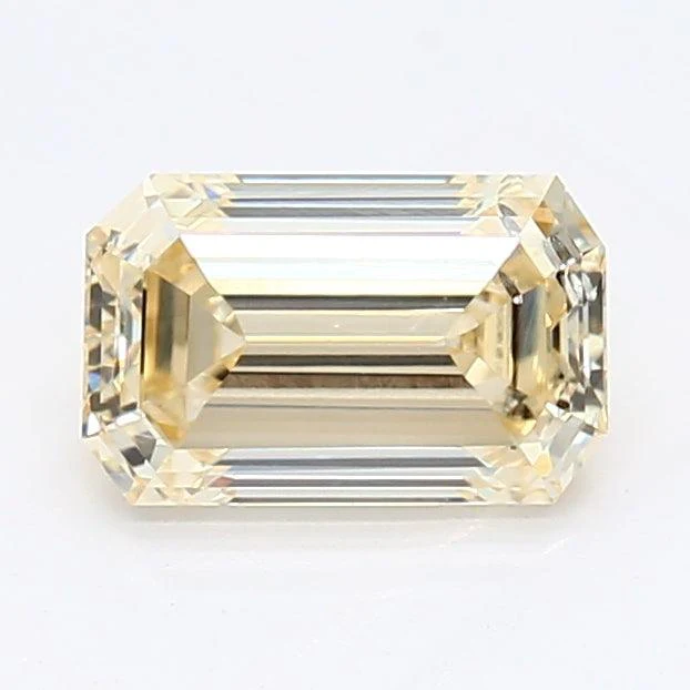 1.18Ct Light Yellow SI1 IGI Certified Emerald Lab Grown Diamond