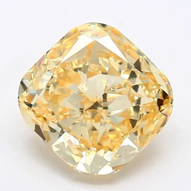 1.81Ct Intense Yellow VS2 IGI Certified Cushion Lab Grown Diamond