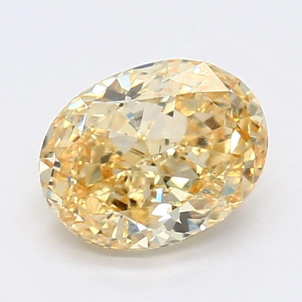 1.32Ct Intense Yellow VS1 IGI Certified Oval Lab Grown Diamond