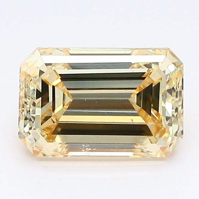 1.27Ct Intense Yellow VS1 IGI Certified Emerald Lab Grown Diamond