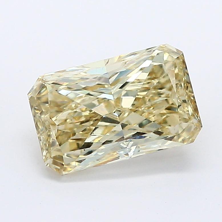 1.13Ct Fancy Yellow VS2 IGI Certified Radiant Lab Grown Diamond