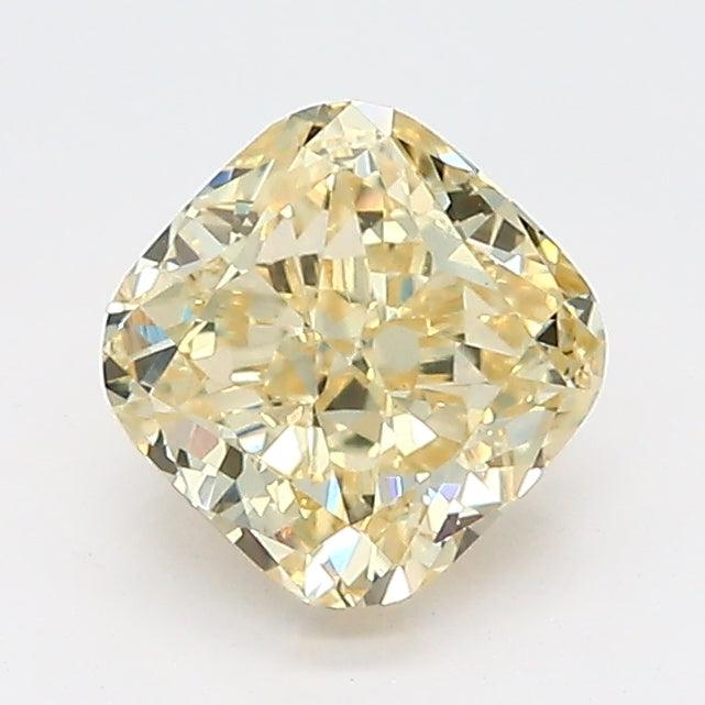 1.09Ct Fancy Yellow VS2 IGI Certified Cushion Lab Grown Diamond