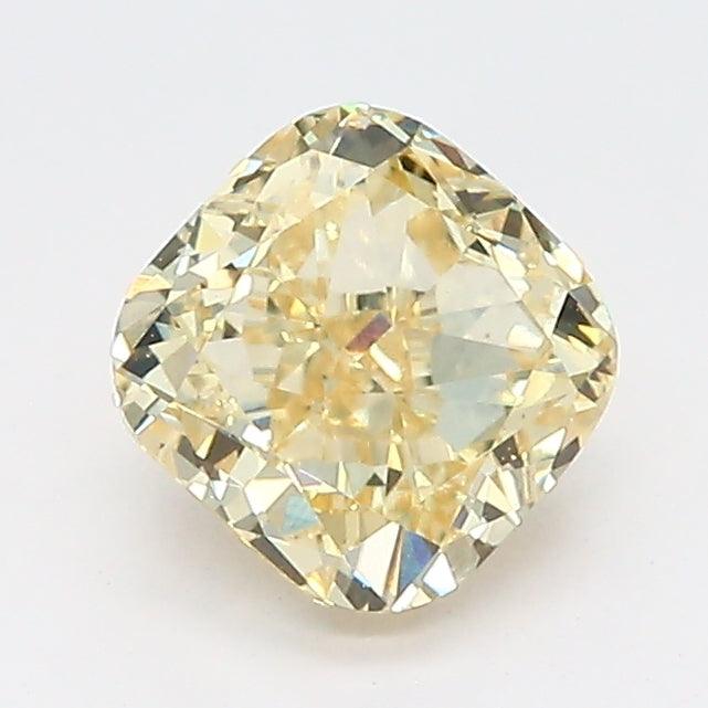 1.08Ct Fancy Yellow SI1 IGI Certified Cushion Lab Grown Diamond