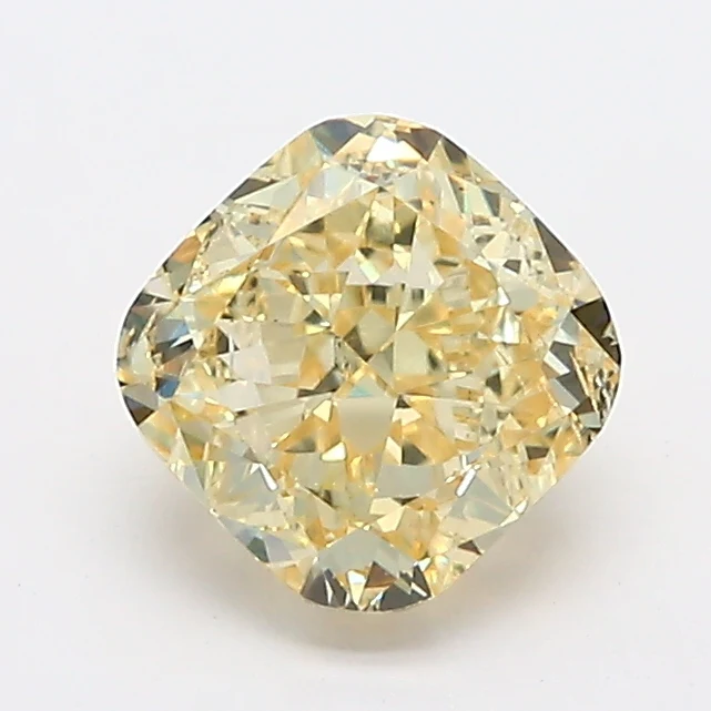 1.02Ct Fancy Yellow SI2 IGI Certified Cushion Lab Grown Diamond