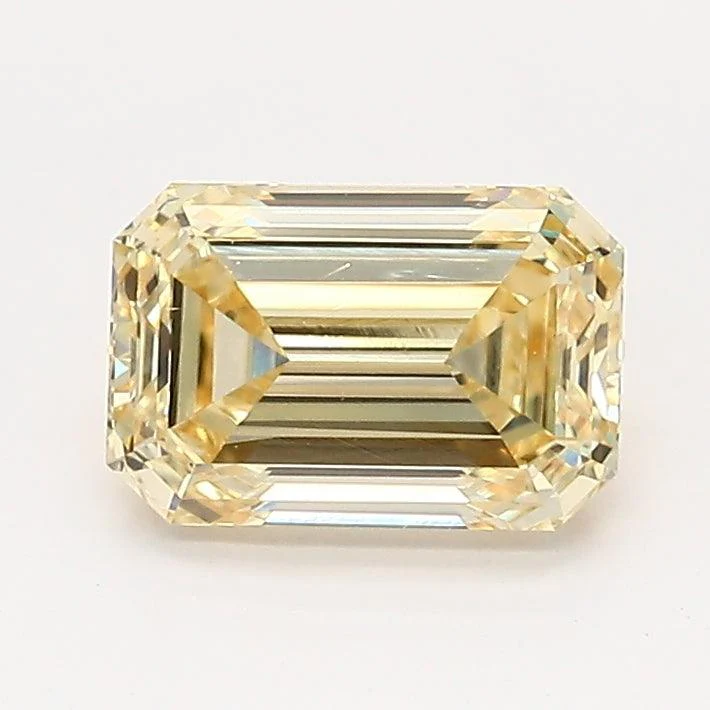 1.12Ct Fancy Yellow VS1 IGI Certified Emerald Lab Grown Diamond